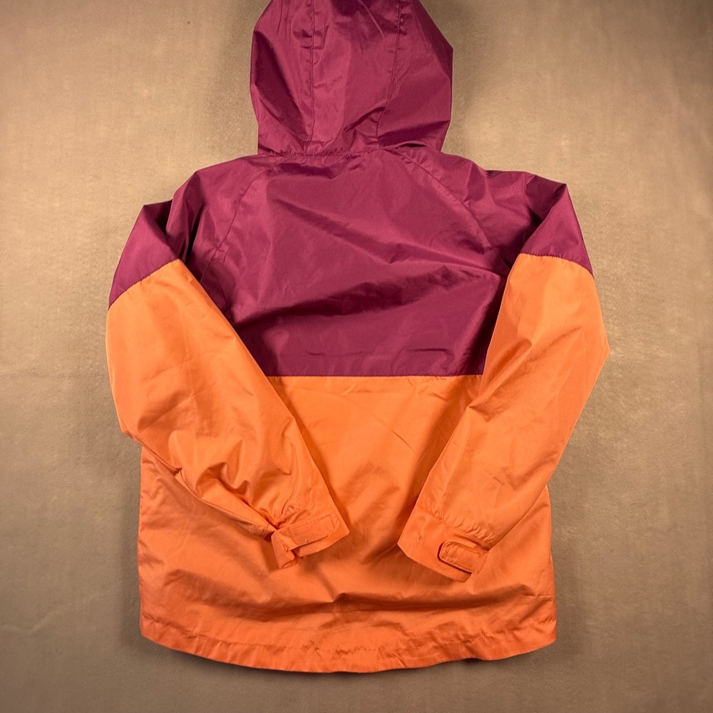 Eddie Bauer Kids 3-in-1 Hooded Jacket Purple Orange Fleece Liner M 10/12 - Picture 2 of 6